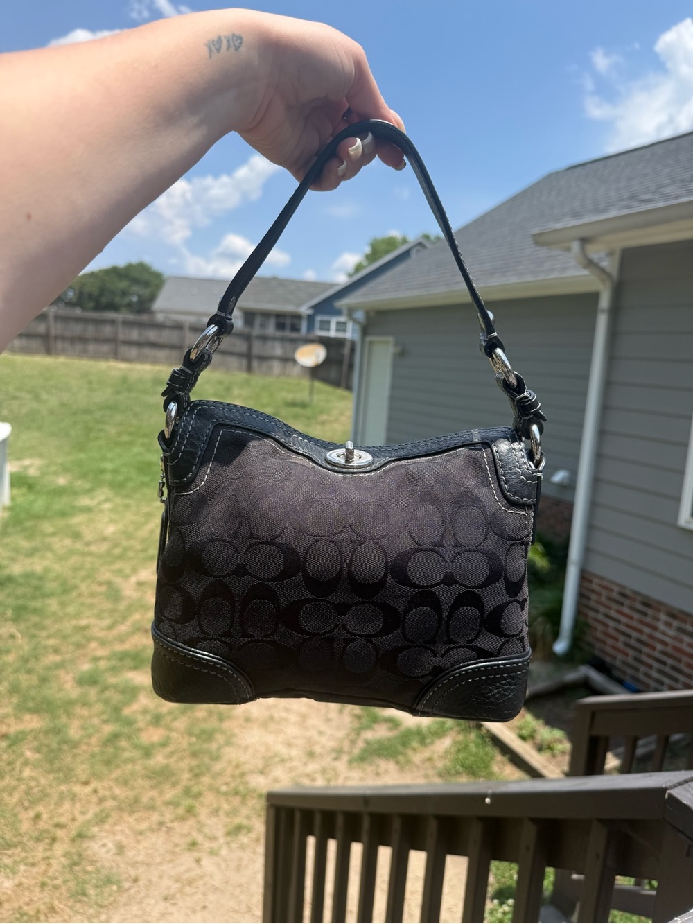 Coach Chelsea Signature Turnlock Shoulder Bag